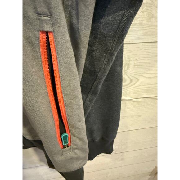 Lululemon Mens Active Full Zip Gray Jacket Orange  XL - Picture 5 of 8